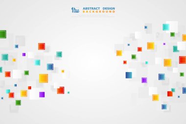 Fütürist tasarımın soyut renkli kare renk teknikleri arka planı. 