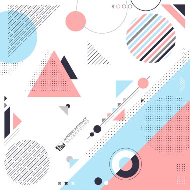 Elementlerin dekorasyon sanat eserleriyle soyut geometrik desen tasarımı.