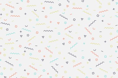 Sanat tasarımı arka planının soyut memphis geometrik desen tasarımı.