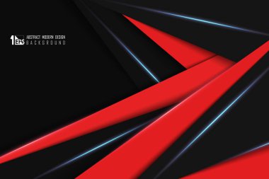 Kırmızı ve siyah modern teknoloji tasarımı ışık efektli soyut teknoloji. Reklam, poster, sanat eseri, şablon tasarımı için dekorasyon. Görüntü Efektleri 10