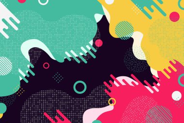 Asgari rengin soyut renkli canlı tonu dekorasyonu şekillendirir. Poster, reklam, satış, baskı için dekorasyon. Resim vektörü eps10 