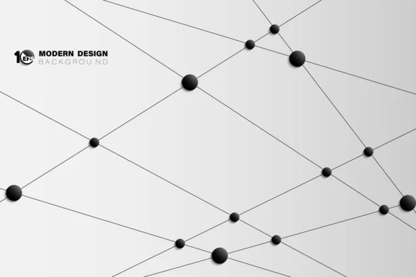 Diseño Abstracto Patrón Línea Negra Fondo Obra Arte Tecnología Cruzada — Vector de stock