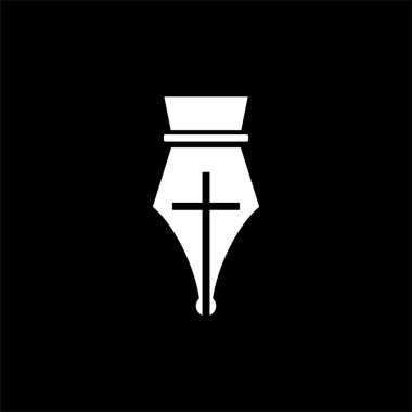 Kalem yaratıcı fikir logosu tasarımı