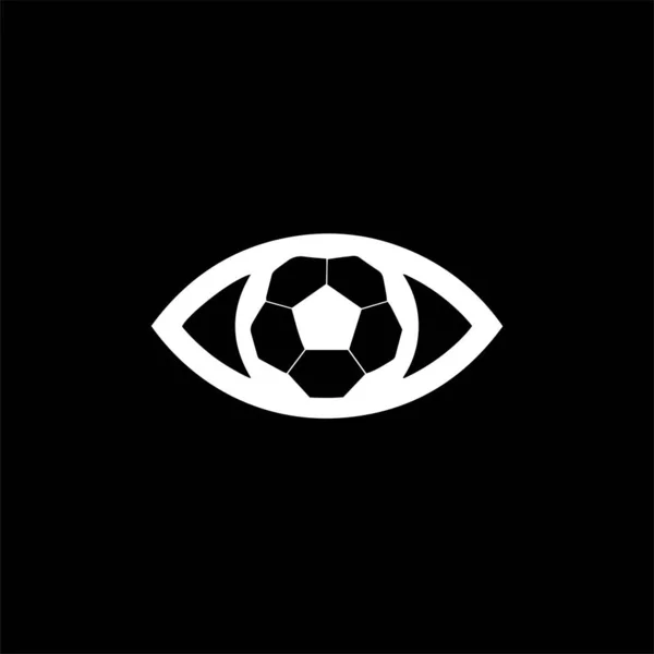 Eye Football Idée Créative Logo Design — Image vectorielle