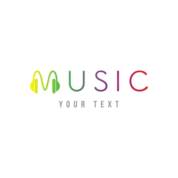 Música Idea Creativa Logo Design — Vector de stock