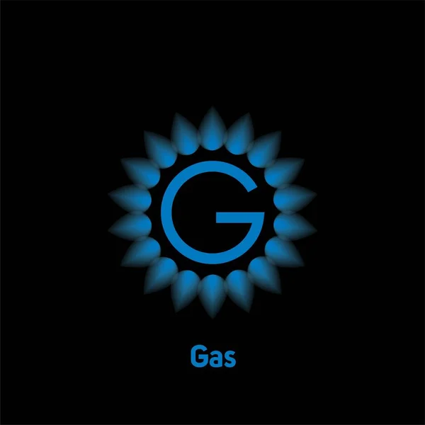 Gás Design Logotipo Ideia Criativa — Vetor de Stock
