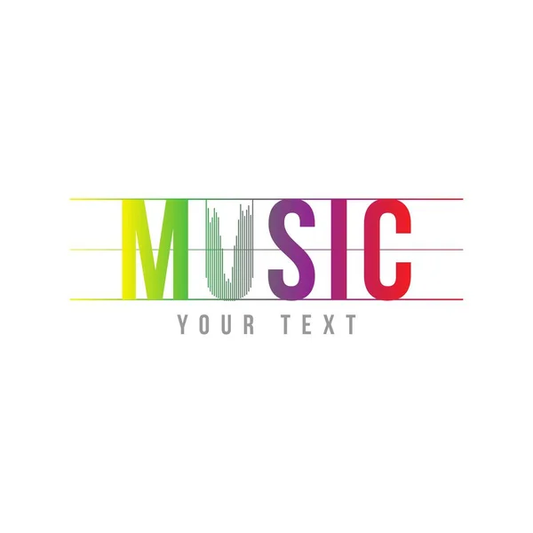 Music Creative Idea Logo Design — Stock Vector