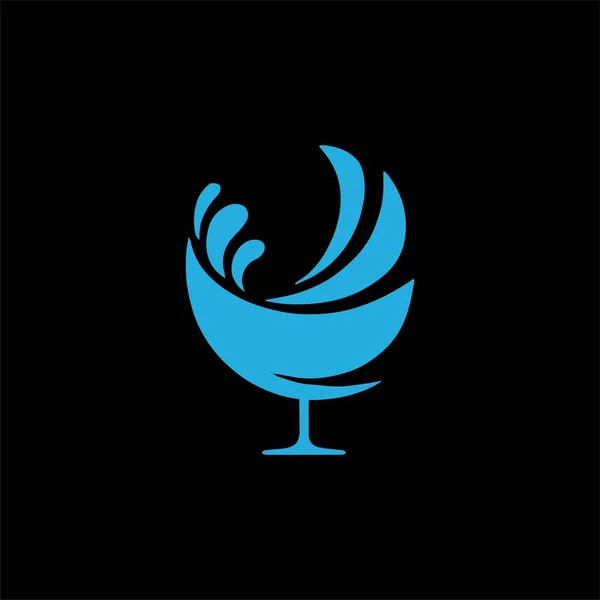 ワインの創造的なアイデアのロゴデザイン — ストックベクタ
