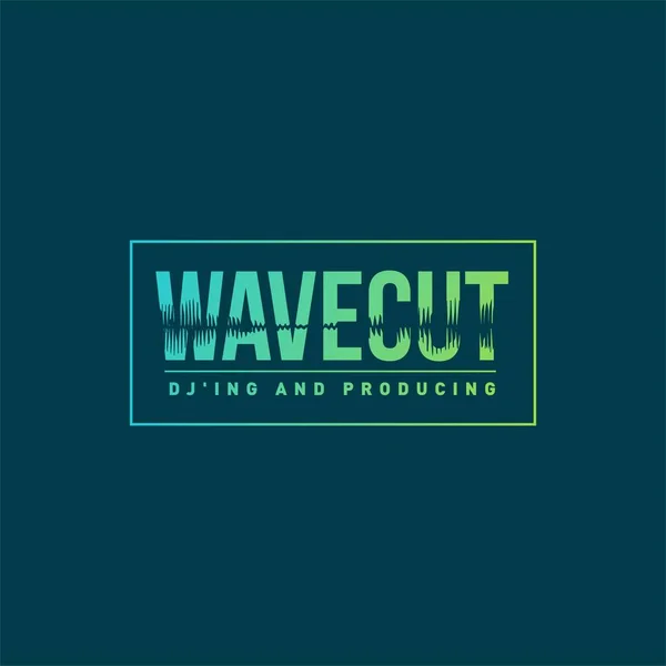 Wavecut Design Logotipo Ideia Criativa — Vetor de Stock