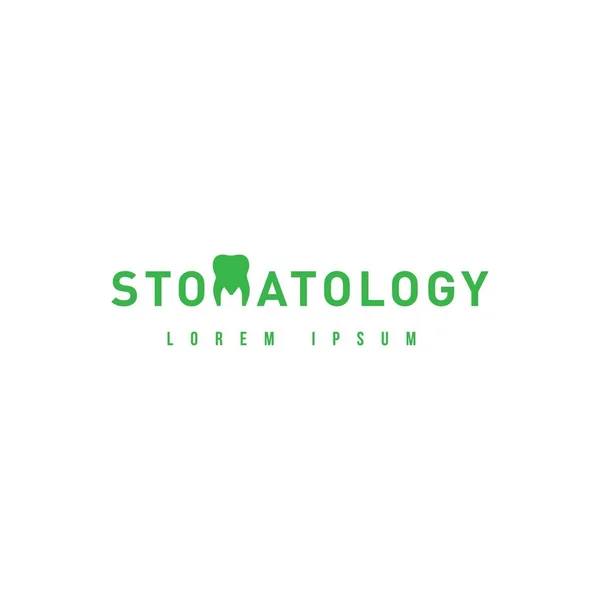 Stomatologia Idea Creativa Logo Design — Vettoriale Stock