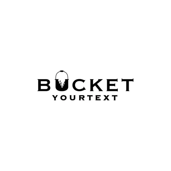 Bucket Kreativ Idé Logotyp Design — Stock vektor