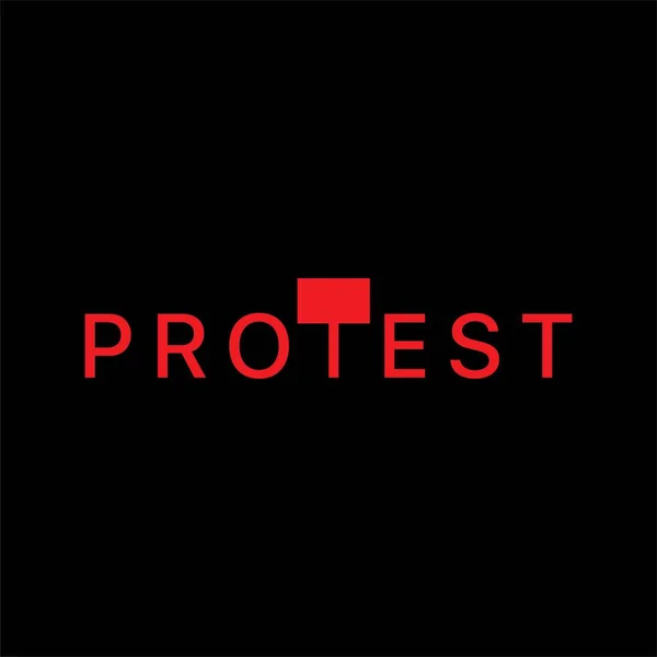 Protest Projekt Logo Kreatywnego Pomysłu — Wektor stockowy