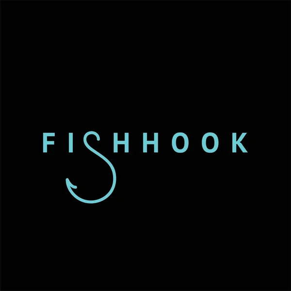 Fishhook Дизайн Логотипу Творчої Ідеї — стоковий вектор