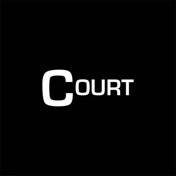 Court Creative Idé Logotyp Design — Stock vektor
