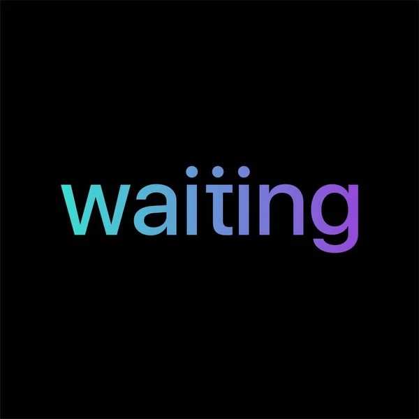 Waiting Creative Idea Logo Design — Stock Vector