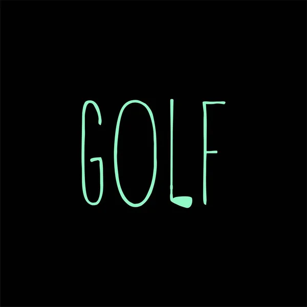 Golf Yaratıcı Fikir Logosu Tasarımı — Stok Vektör