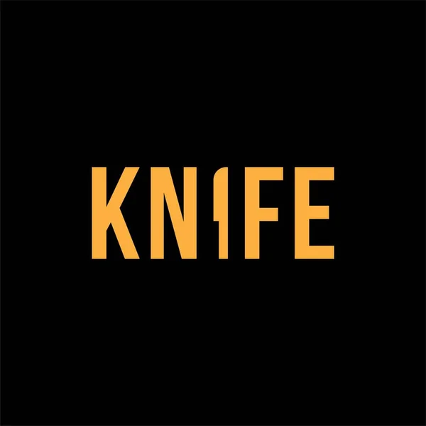 Bıçak Yaratıcı Fikir Logosu Tasarımı — Stok Vektör
