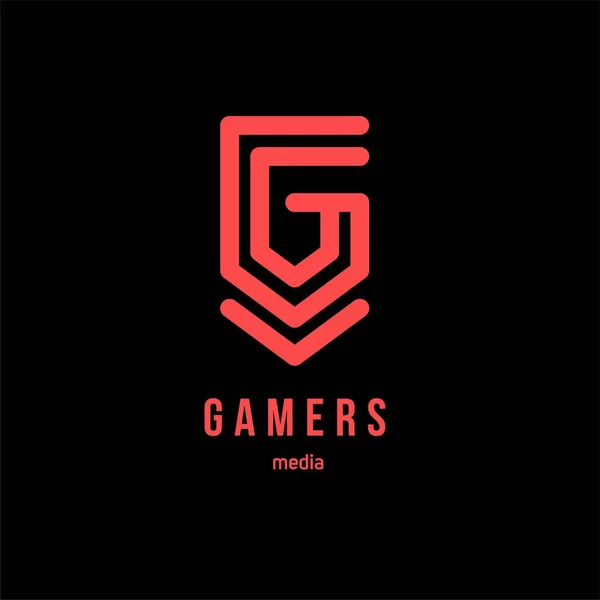 Gamers Design Logotipo Ideia Criativa — Vetor de Stock