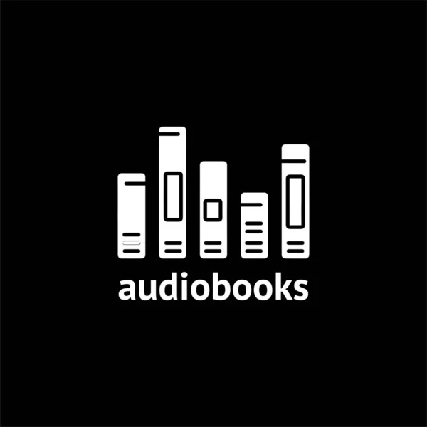 Audiobooks Σχεδιασμός Λογοτύπου Δημιουργικής Ιδέας — Διανυσματικό Αρχείο