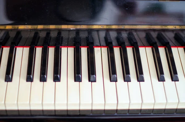 Vintage piano teclado fundo — Fotografia de Stock