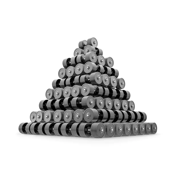 Dumbbell piramide isolato — Foto Stock