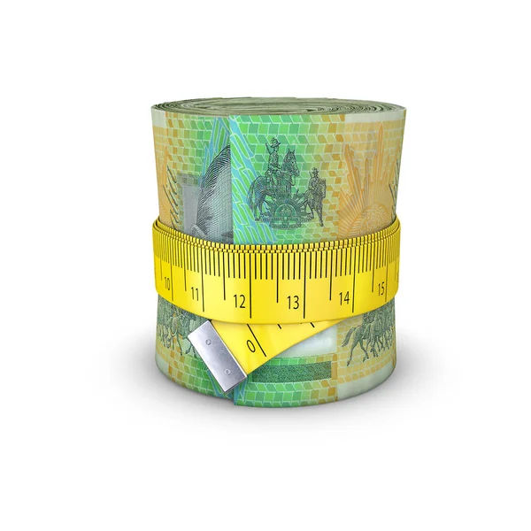 Tape measure Australian dollars — Stock Photo, Image