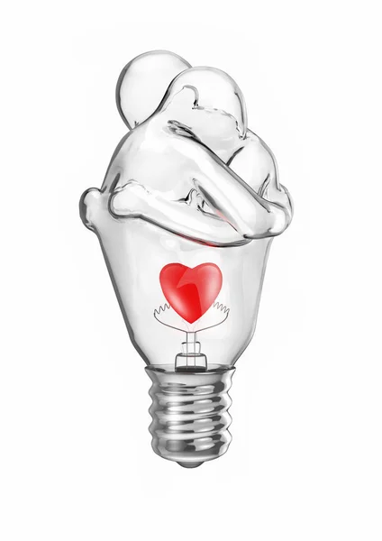 Light bulb couple — Stock Photo, Image