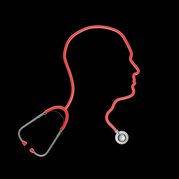 Stethoscope head man — Stock Photo, Image