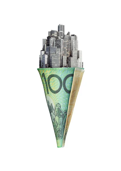 Money cone Australian dollars — Stock Photo, Image