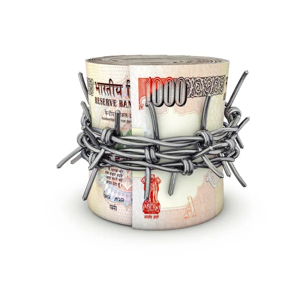 Forbidden money rupees — Stock Photo, Image