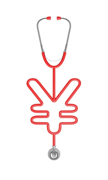Символ стетоскопа йены — стоковое фото