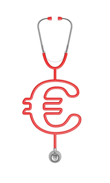 Stetoskop symbol euro — Zdjęcie stockowe