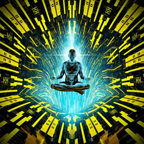 Koncepcja kosmiczne medytacji — Zdjęcie stockowe