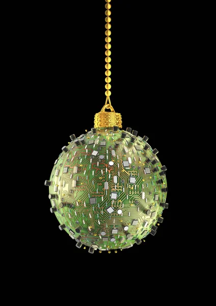 Computer christmas ornament — Stock Photo, Image