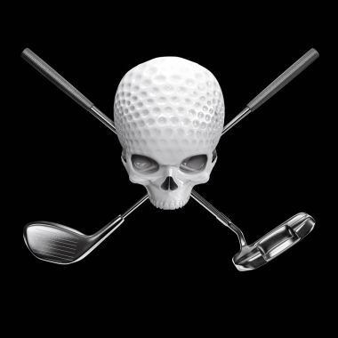 Golf ball skull clipart