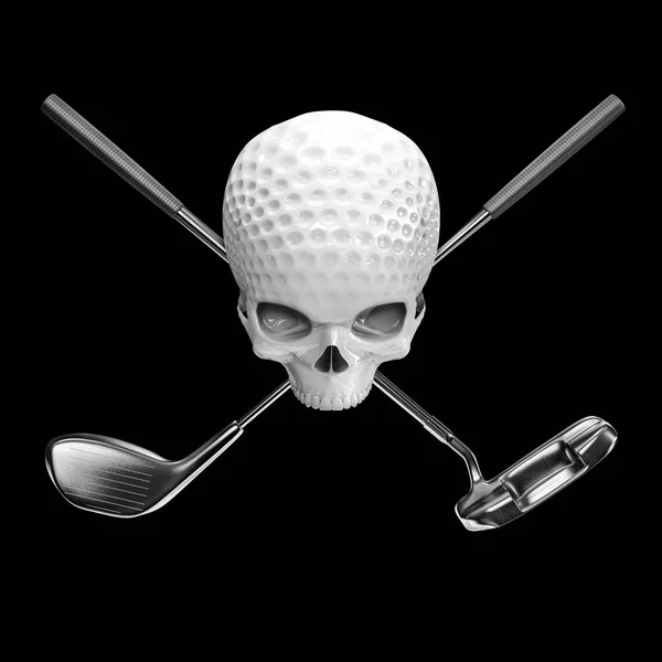 Golf ball skull — Stock Photo, Image
