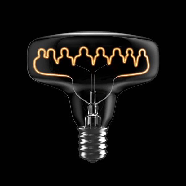 Teamwork light bulb — Stock Photo, Image