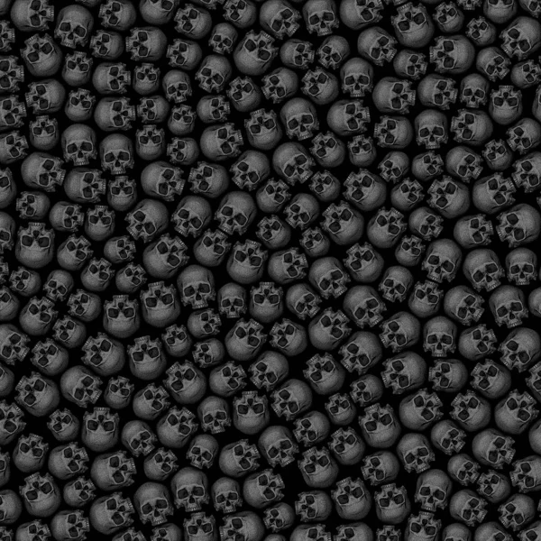 Γοτθικό Κρανίο Φόντο Απεικόνιση Του Σκούρο Grungy Ανθρώπινα Κρανία Συσσωρεύονται — Φωτογραφία Αρχείου
