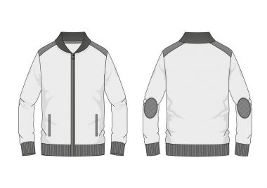 Teknik kroki erkek sweatshirt vektör.