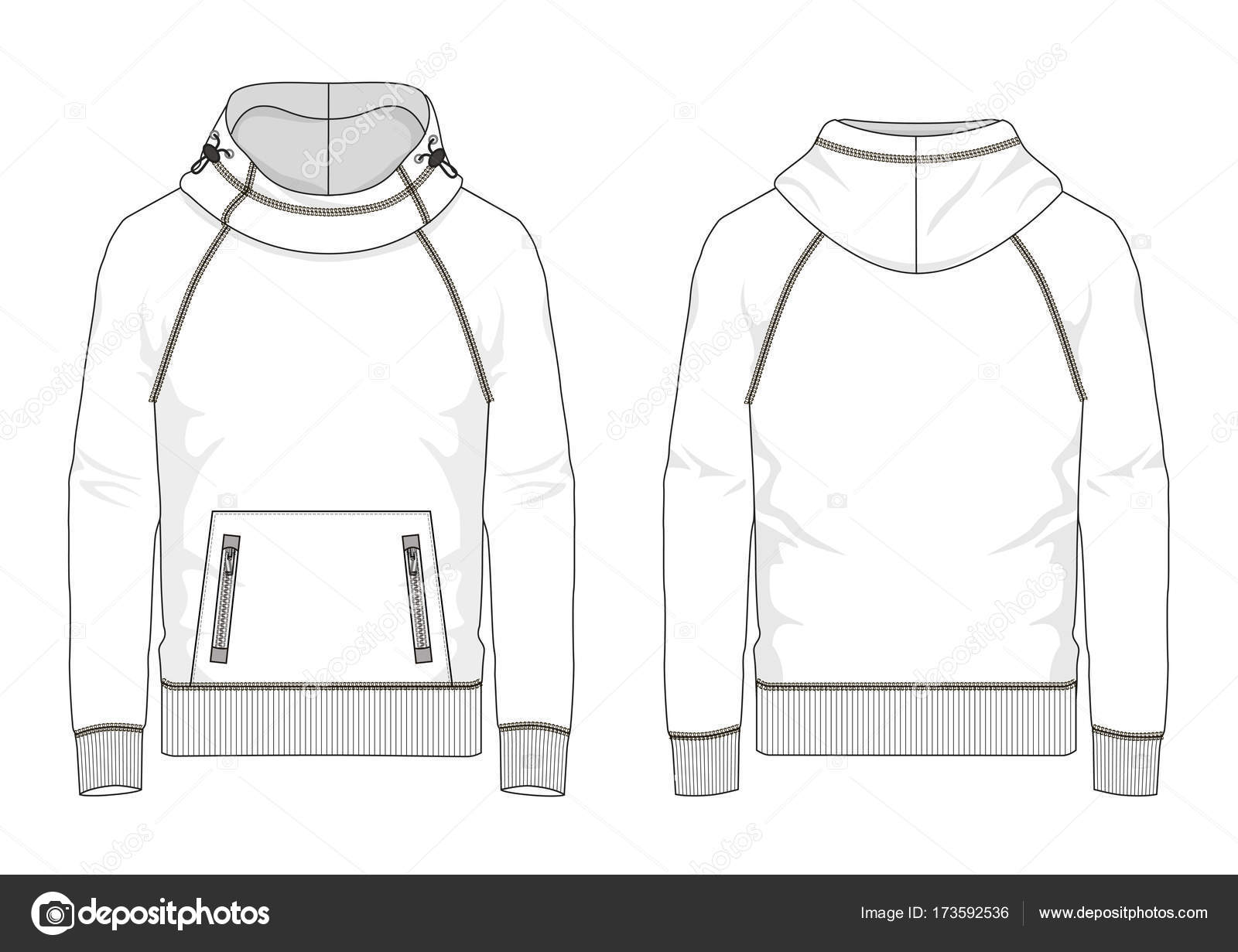 Technical sketch of man sweatshirt in vector Stock Vector by  ©vlad-bitte.mail.com 173592536