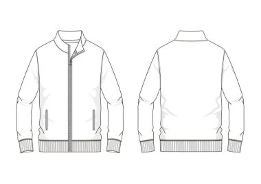 Adam kazak vektör Teknik çizimi.