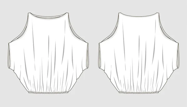 Technische schetsen van de blouse — Stockvector
