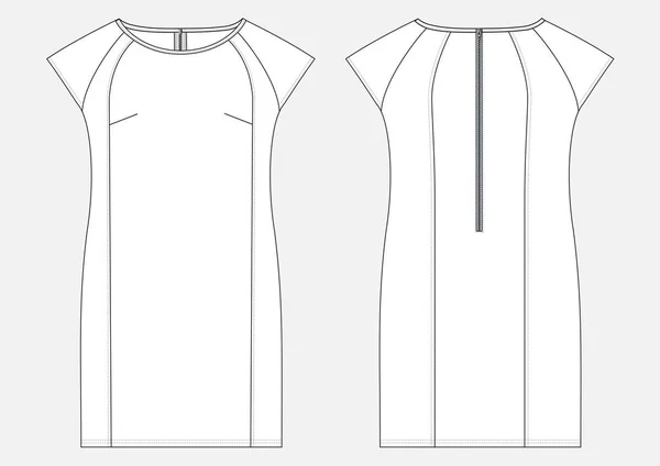 Elbise moda Teknik çizimi