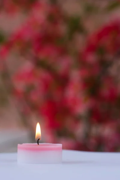 Beautiful Candle Background Close — Stock Photo, Image