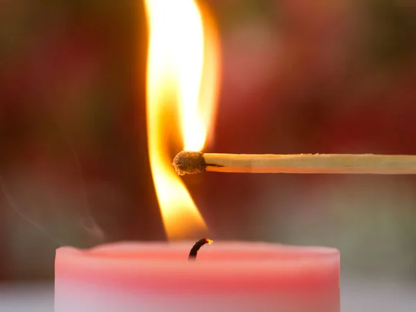 Beautiful Candle Background Close — Stock Photo, Image