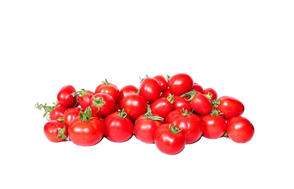 Bright red tomatoes isolated on white background — Stock Photo, Image