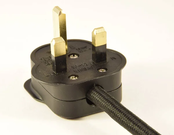 Dreipoliger Stecker — Stockfoto