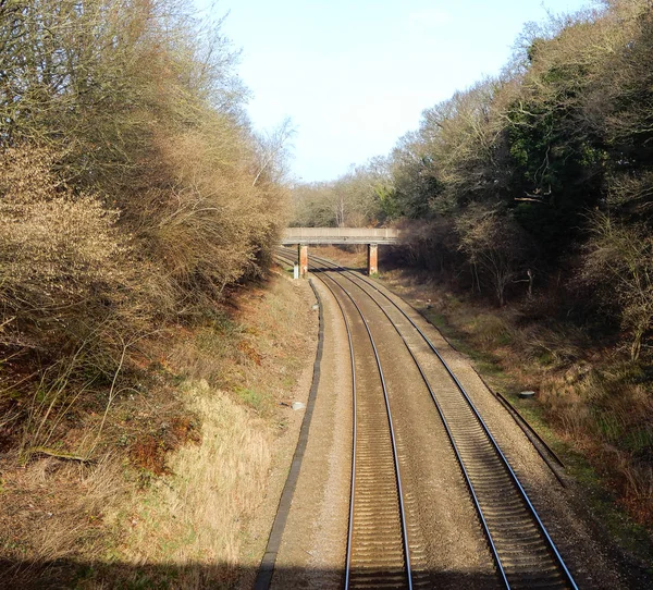 Líneas de tren de Chineham —  Fotos de Stock