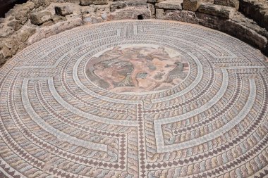 Bir acnient Yunan mozaik taban Baf
