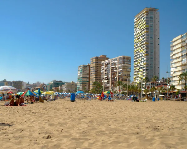 The beach at Benidorm — ストック写真